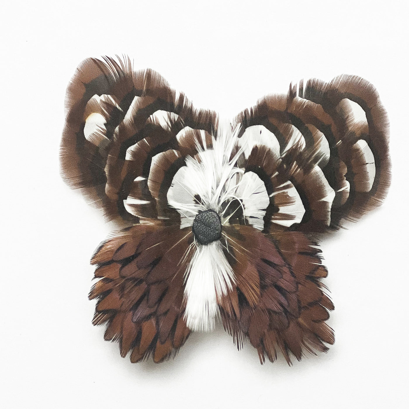 Feather Butterfly Brooch Pin