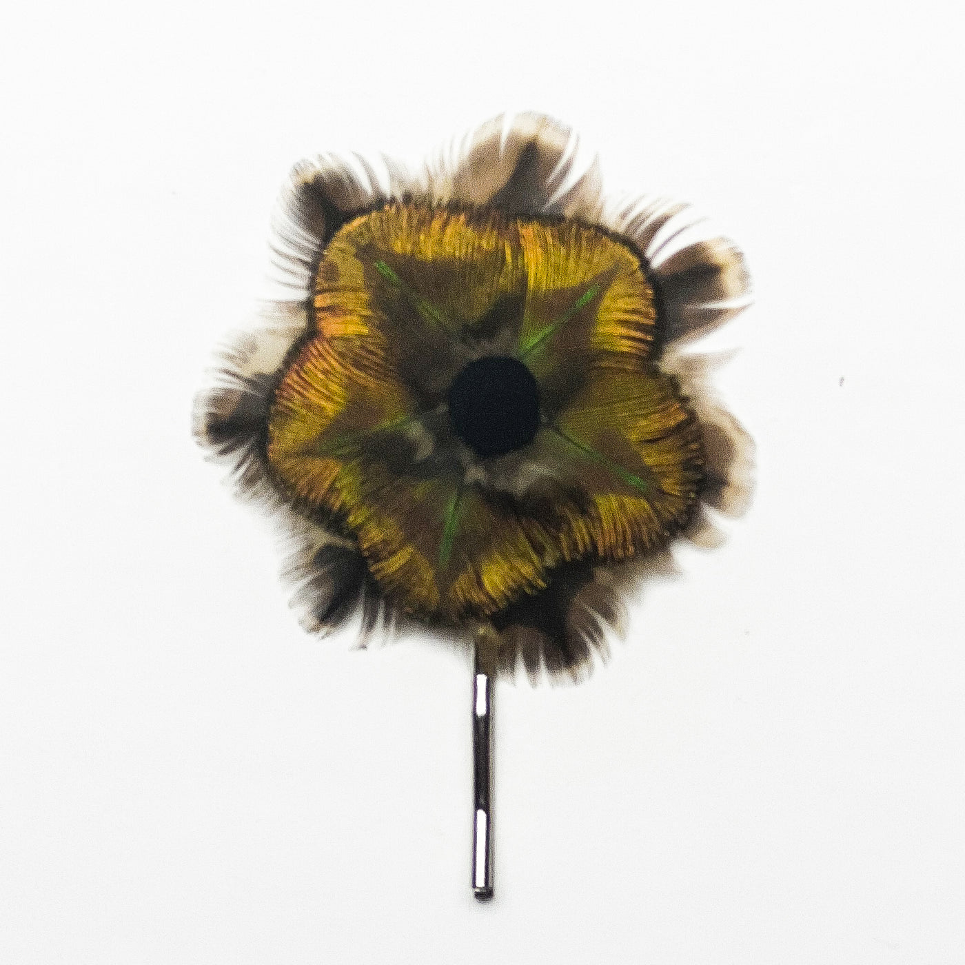 Feather Rosette Bobby Pin