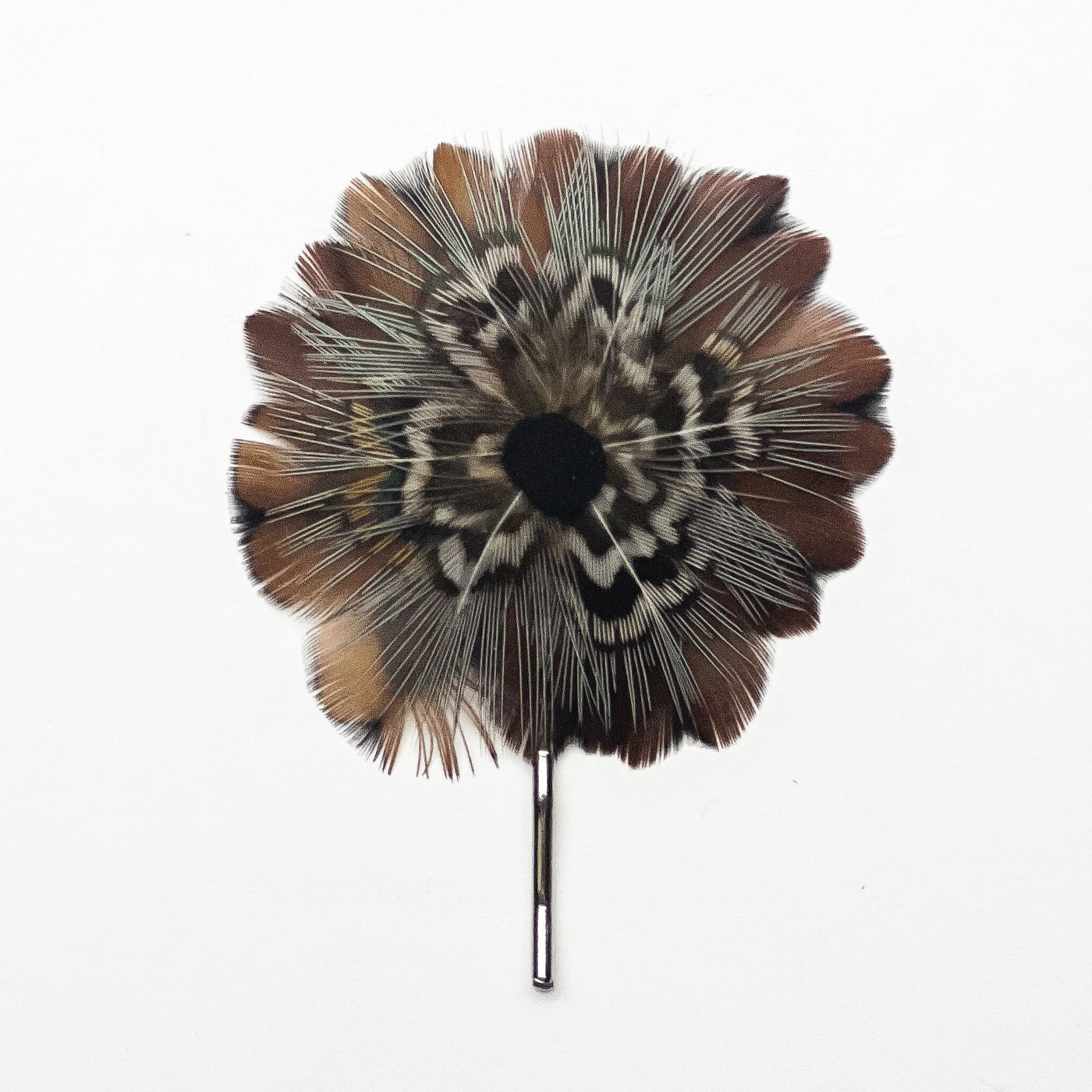 Feather Rosette Bobby Pin