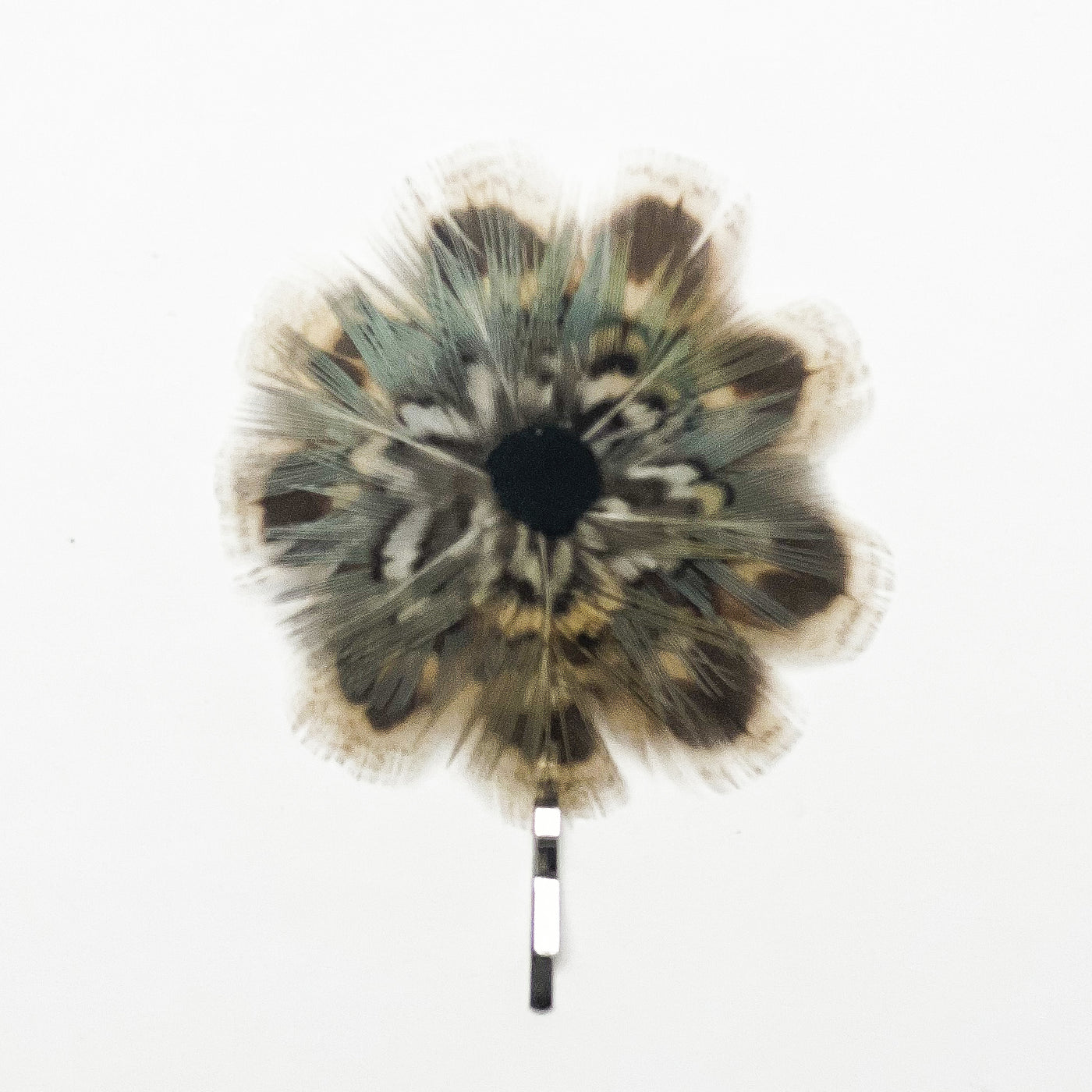 Feather Rosette Bobby Pin