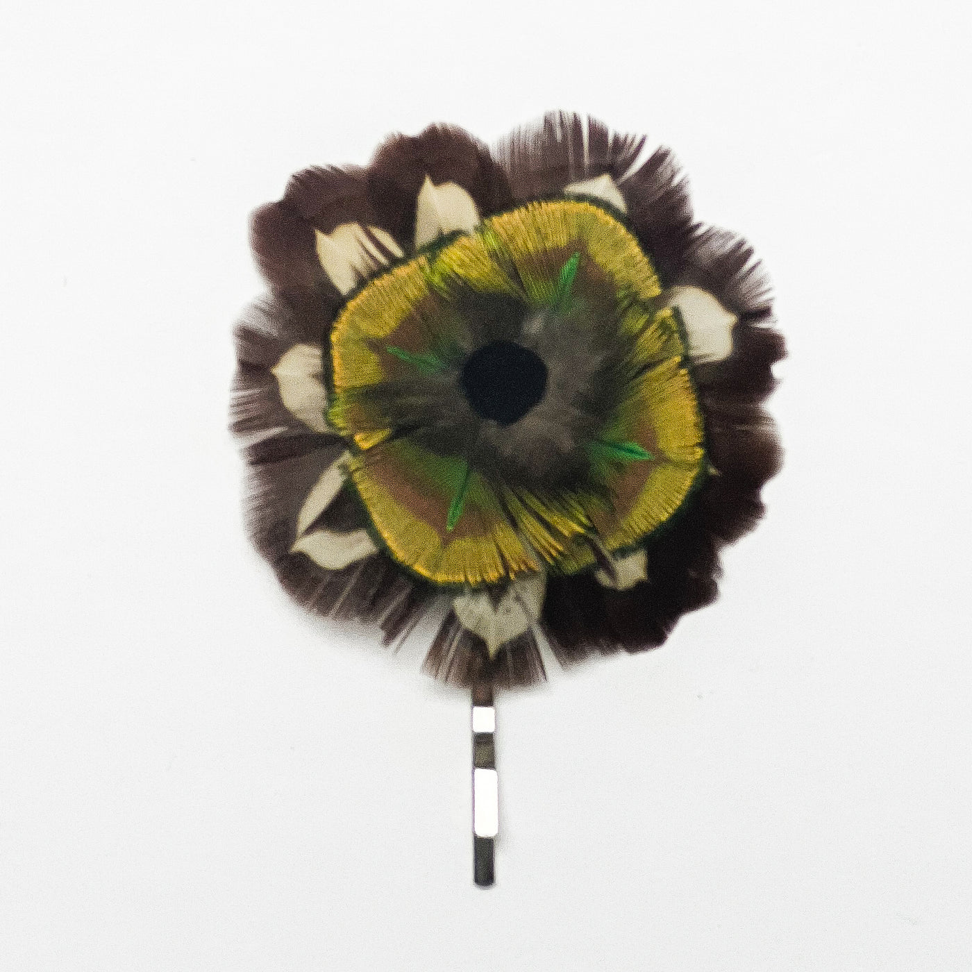 Feather Rosette Bobby Pin