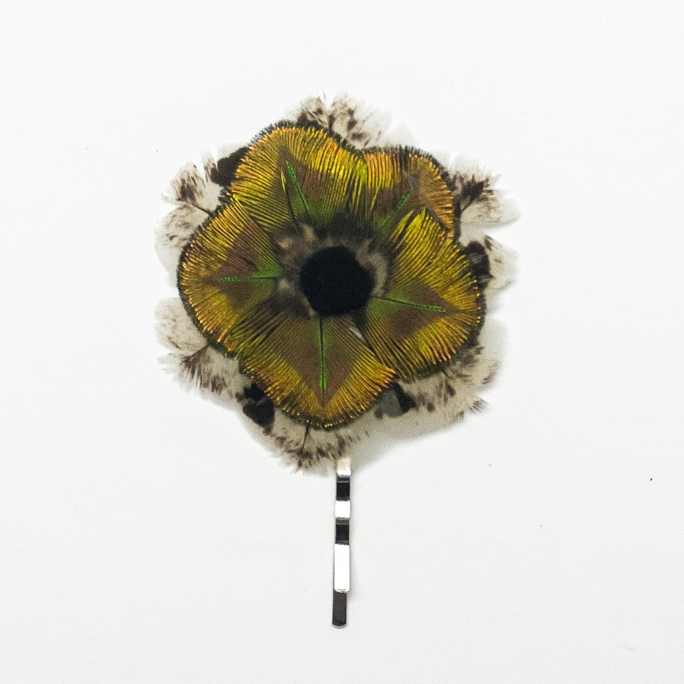 Feather Rosette Bobby Pin